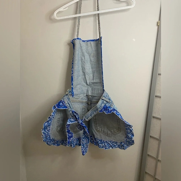 Wrangler - hand made repurposed Jean apron - farmhouse style - Picture 4 of 5